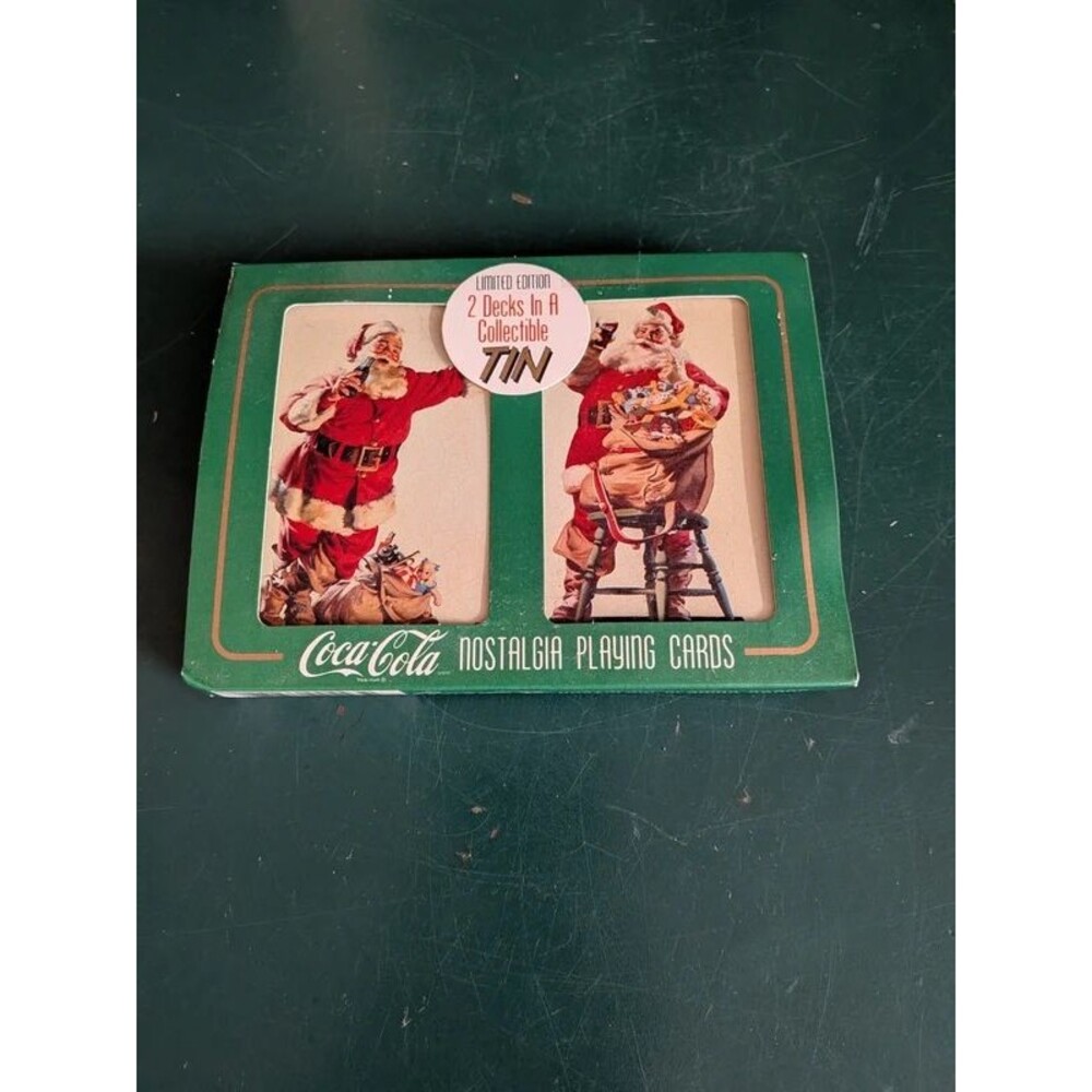 Vintage 1995 Coca-Cola Nostalgia Playing Cards Box Set New In Tin